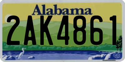 AL license plate 2AK4861