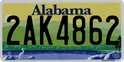 AL license plate 2AK4862
