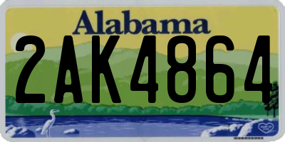 AL license plate 2AK4864