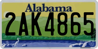 AL license plate 2AK4865
