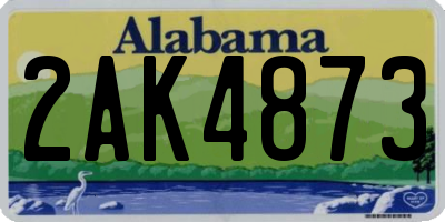 AL license plate 2AK4873