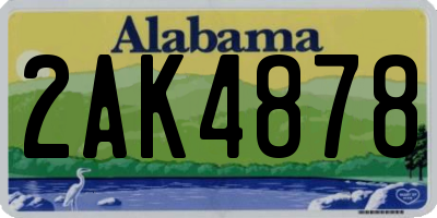 AL license plate 2AK4878