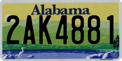 AL license plate 2AK4881