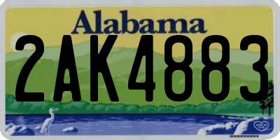 AL license plate 2AK4883