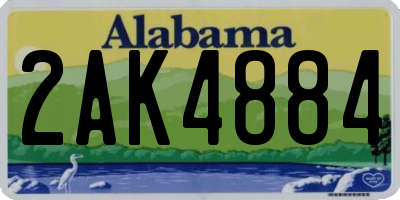 AL license plate 2AK4884