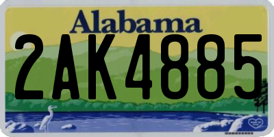 AL license plate 2AK4885