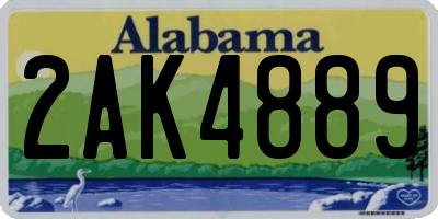 AL license plate 2AK4889
