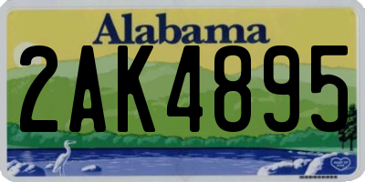 AL license plate 2AK4895