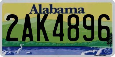AL license plate 2AK4896
