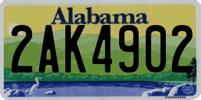 AL license plate 2AK4902