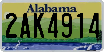 AL license plate 2AK4914