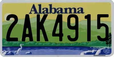AL license plate 2AK4915