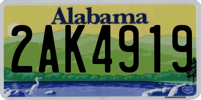 AL license plate 2AK4919