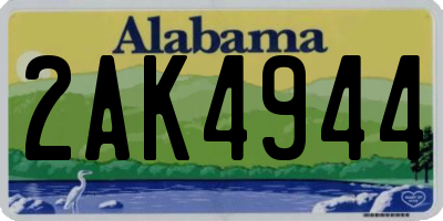 AL license plate 2AK4944