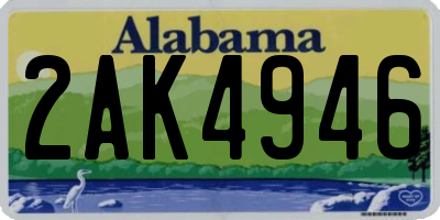 AL license plate 2AK4946