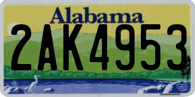 AL license plate 2AK4953