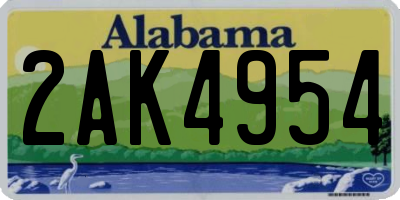 AL license plate 2AK4954