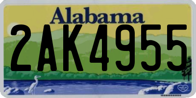 AL license plate 2AK4955
