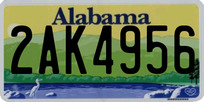 AL license plate 2AK4956
