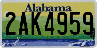 AL license plate 2AK4959