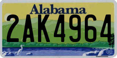 AL license plate 2AK4964