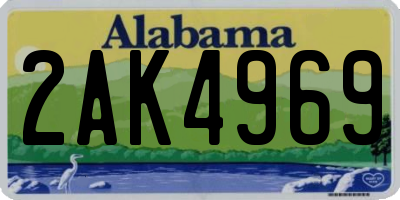 AL license plate 2AK4969