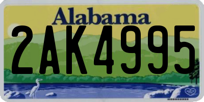 AL license plate 2AK4995