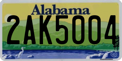 AL license plate 2AK5004