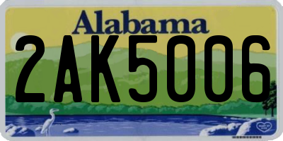 AL license plate 2AK5006