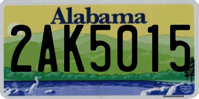 AL license plate 2AK5015