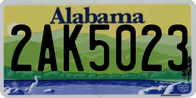 AL license plate 2AK5023
