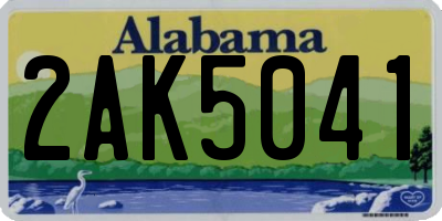 AL license plate 2AK5041