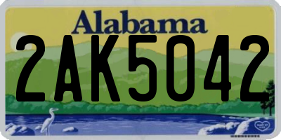 AL license plate 2AK5042