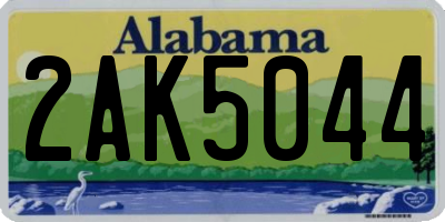 AL license plate 2AK5044