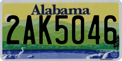 AL license plate 2AK5046