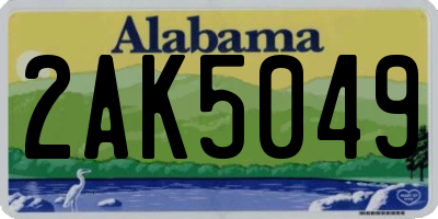 AL license plate 2AK5049