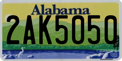 AL license plate 2AK5050