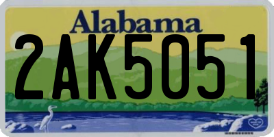 AL license plate 2AK5051