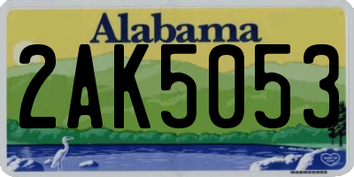 AL license plate 2AK5053