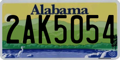 AL license plate 2AK5054