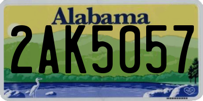 AL license plate 2AK5057