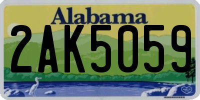 AL license plate 2AK5059