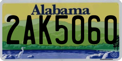 AL license plate 2AK5060