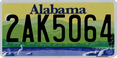 AL license plate 2AK5064