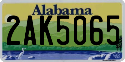 AL license plate 2AK5065