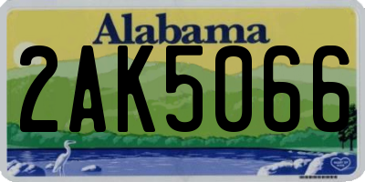 AL license plate 2AK5066