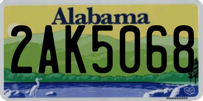 AL license plate 2AK5068