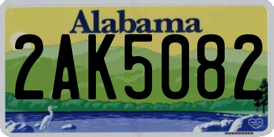 AL license plate 2AK5082