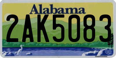 AL license plate 2AK5083