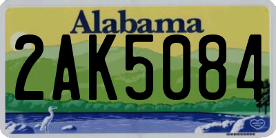 AL license plate 2AK5084